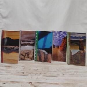Nature Themed Small Travel Journals with Slip Covers, Handmade Small Notebook